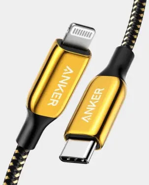 Anker Powerline+ III USB-C to Lightning Connector 6ft/1.8m (A8843hb1) – Gold Anker Powerline+ III USB-C to Lightning Connector 6ft/1.8m (A8843hb1) – Gold