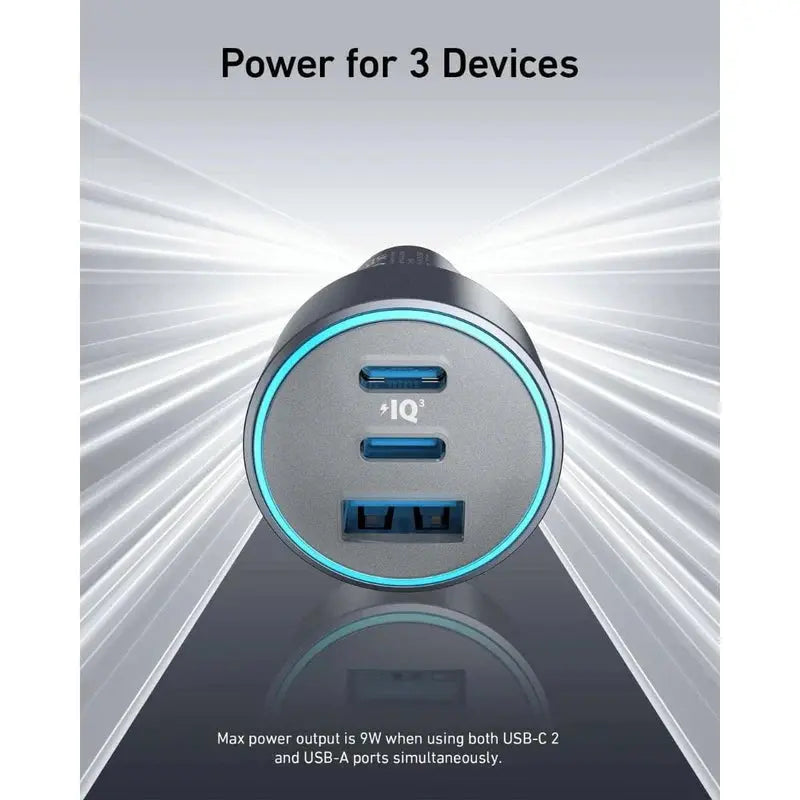 Anker USB-C Car Charger, 67W 3-Port Compact Fast Charger(A2731HA1) Anker USB-C Car Charger, 67W 3-Port Compact Fast Charger(A2731HA1)