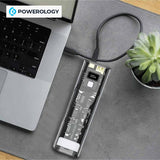 باور بانك من سلسلة Crystalline من Powerology بسعة 24000 مللي أمبير في الساعة PD 100 وات - رمادي غامق 