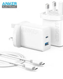 Anker 20W Dual Port High Speed Charger With USB-C Cable - B2348K21