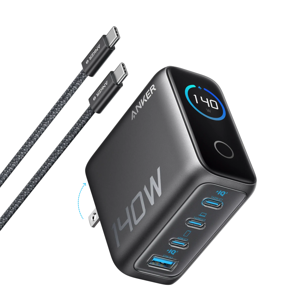 Anker Laptop Charger (140W, 4-Port, PD 3.1) with USB-C Cable Anker Laptop Charger (140W, 4-Port, PD 3.1) with USB-C Cable