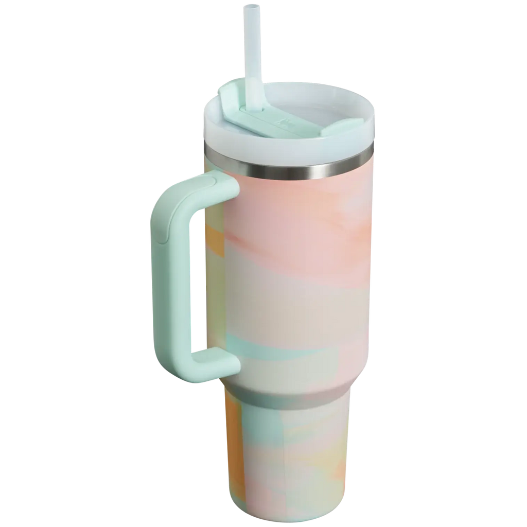 STANLEY Warm Serene Brushstroke Quencher H2.0 FlowState Stainless Steel Vacuum Insulated Tumbler with Lid and Straw for Water, Iced Tea or Coffee 40 oz(Warm Serene Brushstroke, 40 oz) STANLEY Warm Serene Brushstroke Quencher H2.0 FlowState Stainless Steel Vacuum Insulated Tumbler with Lid and Straw for Water, Iced Tea or Coffee 40 oz(Warm Serene Brushstroke, 40 oz)