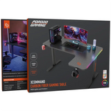 Carbon fiber gaming table with RGB lights
