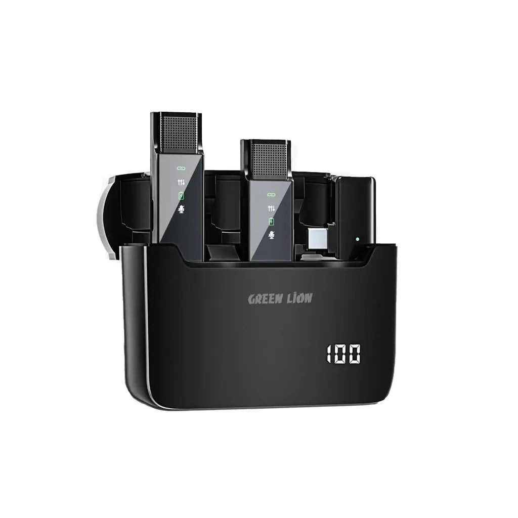 Green Lion 2 in 1 Digital Display Microphone ( Type-C Connector ) - Black Green Lion 2 in 1 Digital Display Microphone ( Type-C Connector ) - Black