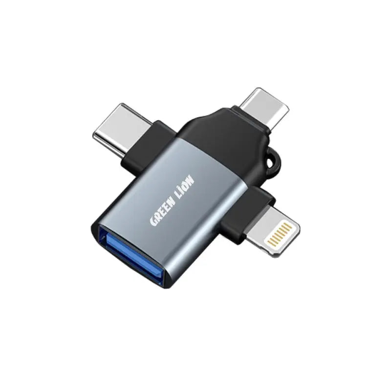 Green Lion 3 in 1 OTG (Lightning / Micro / Type-C) - Gray Green Lion 3 in 1 OTG (Lightning / Micro / Type-C) - Gray