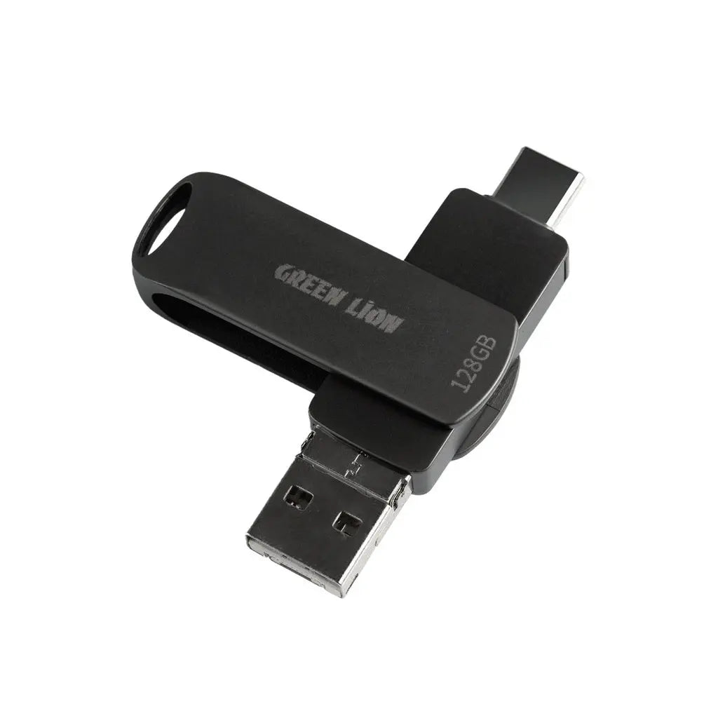 Green Lion 4 In 1 Pro Flash Drive - Black Green Lion 4 In 1 Pro Flash Drive - Black