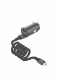 شاحن سيارة Green Lion PD بقوة 45 وات مع كابل Type-C قوي ومتين بطول 1.2 متر - أسود