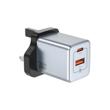 Green Lion GaN Premium UK Plug Wall Charger - Gray