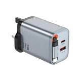 Green Lion GaN Premium UK Plug Wall Charger 40W - Gray