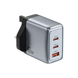 Green Lion GaN Premium UK Plug Wall Charger 65W - Gray