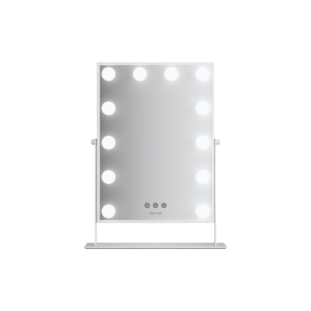 Green Lion Glam Shine Makeup Mirror 12 LED Lights - White