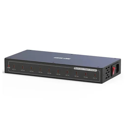 Green Lion PD Multi Ports 10 Charging Station 200W - Black Green Lion PD Multi Ports 10 Charging Station 200W - Black