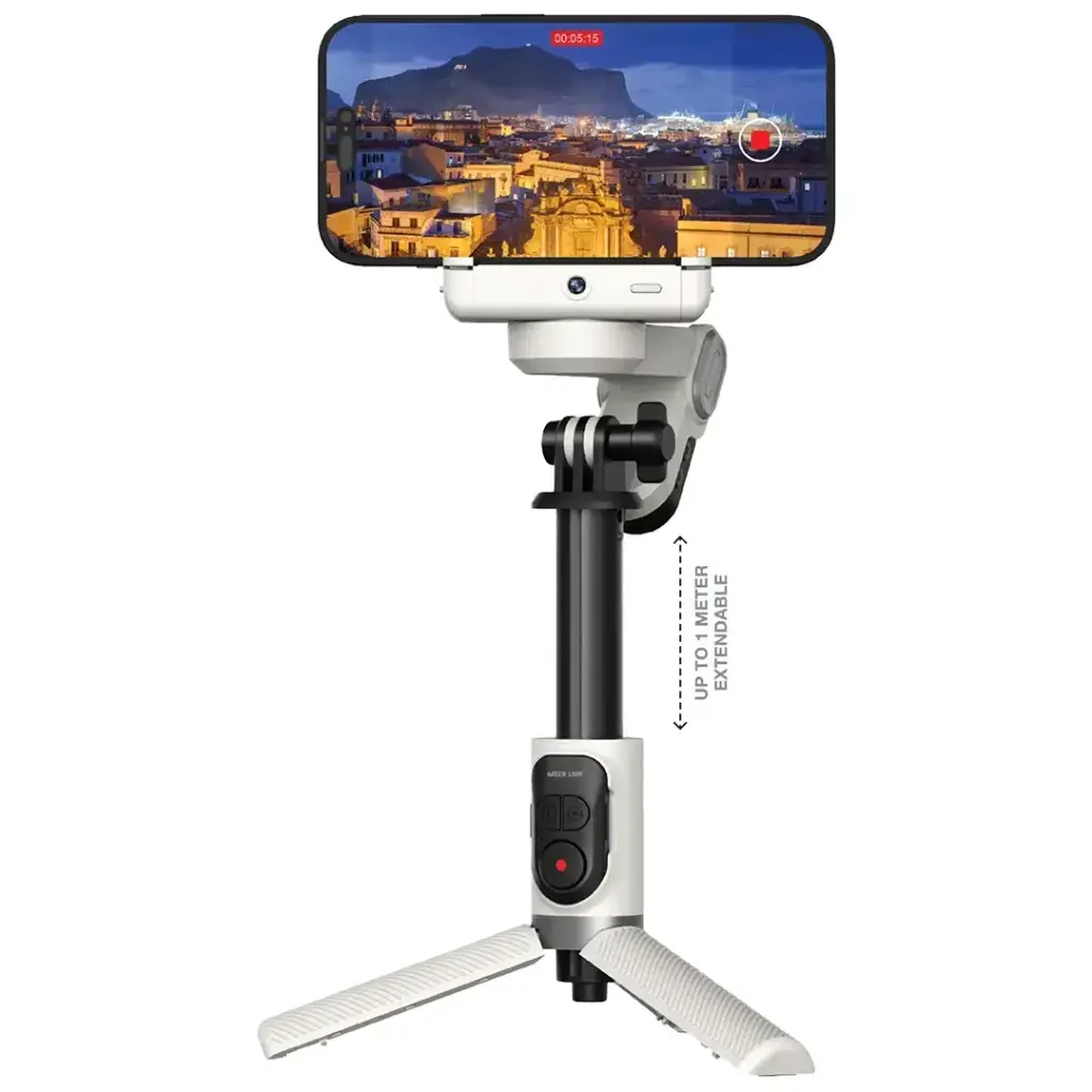 Green Lion Palermo Gimbal Tripod Stand with Remote Control - White Green Lion Palermo Gimbal Tripod Stand with Remote Control - White