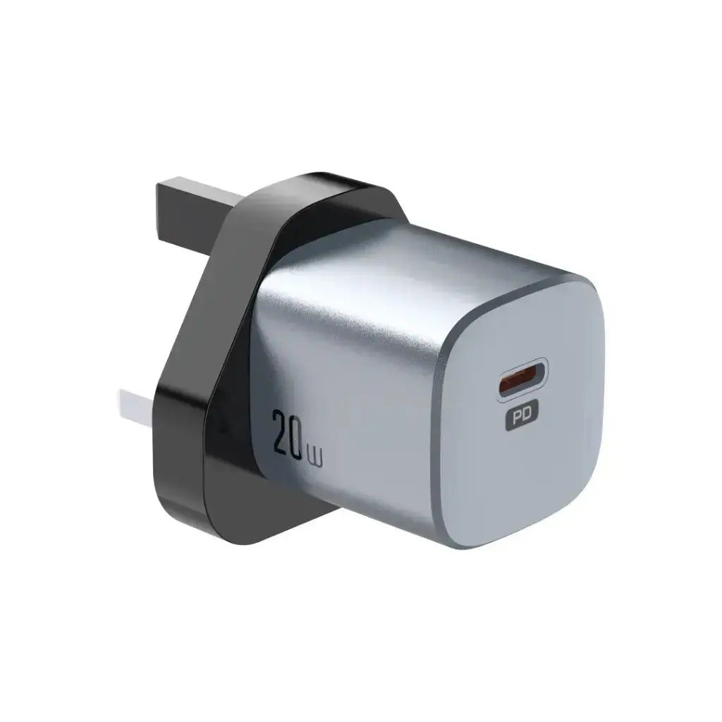 Green Lion Premium Series UK Plug Wall Charger 20W - Gray Green Lion Premium Series UK Plug Wall Charger 20W - Gray