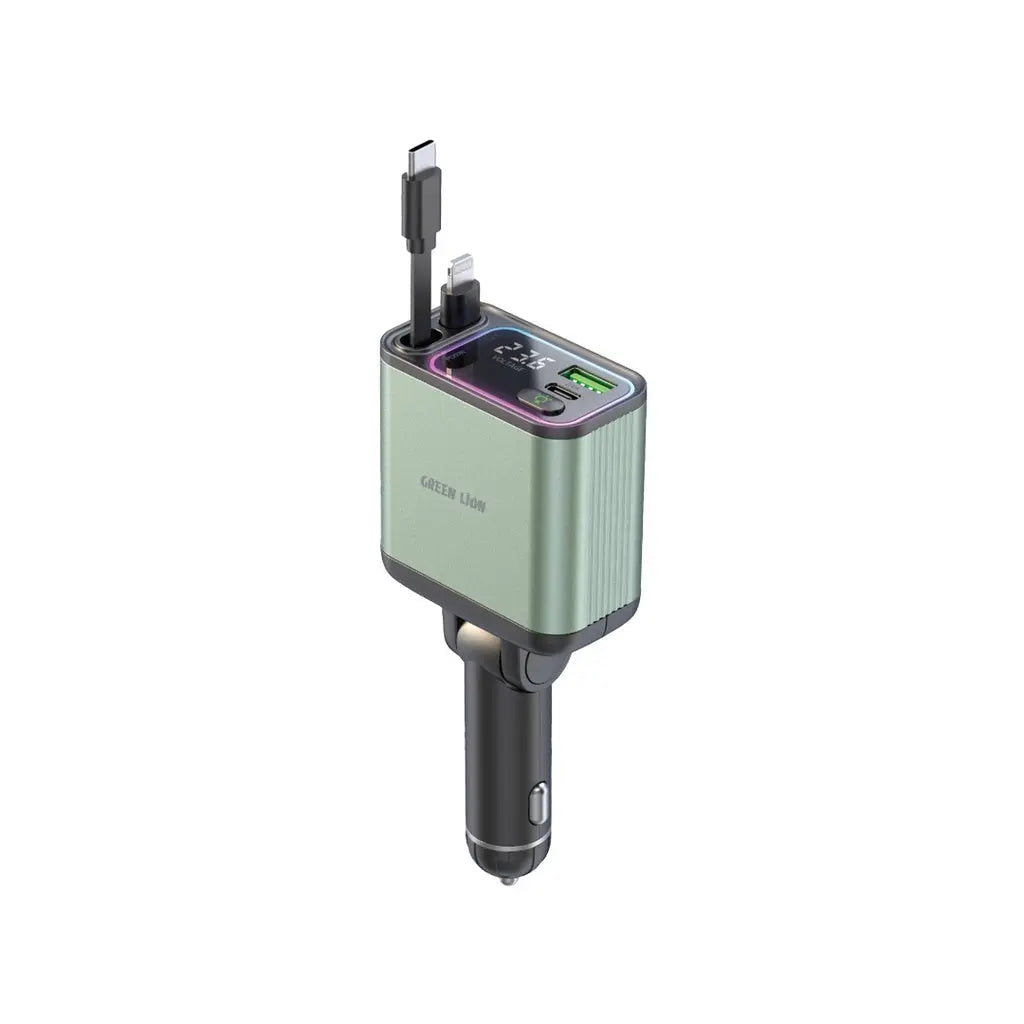 Green Lion Retractable 65W Car Charger Green Lion Retractable 65W Car Charger