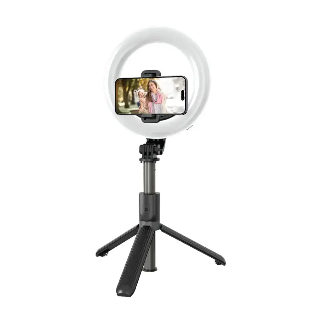 Green Lion Ring Light 6″ Selfie Stick - Black Green Lion Ring Light 6″ Selfie Stick - Black