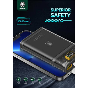 Green Lion Super Fast Transparent Power Bank 20000 mAh ( QC 22.5W + PD 20W ) - Black