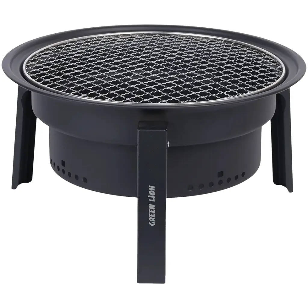 Green Lion Grill Sphere Foldable BBQ Grill - Black