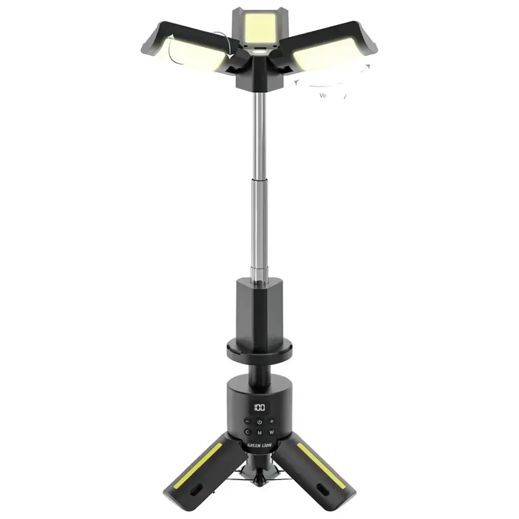 Green Lion Trio Beam Tripod Camping Light - Black Green Lion Trio Beam Tripod Camping Light - Black