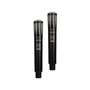 Green Lion Wireless Dual Cordless Dynamic Microphones with 800mAh Battery Capacity, Rechargeable Lithium Battery, Type-C Charging Port, 2-5 Hours Working Time, LCD Display, Plug & Play - Black