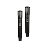 Green Lion Wireless Dual Cordless Dynamic Microphones with 800mAh Battery Capacity, Rechargeable Lithium Battery, Type-C Charging Port, 2-5 Hours Working Time, LCD Display, Plug & Play - Black