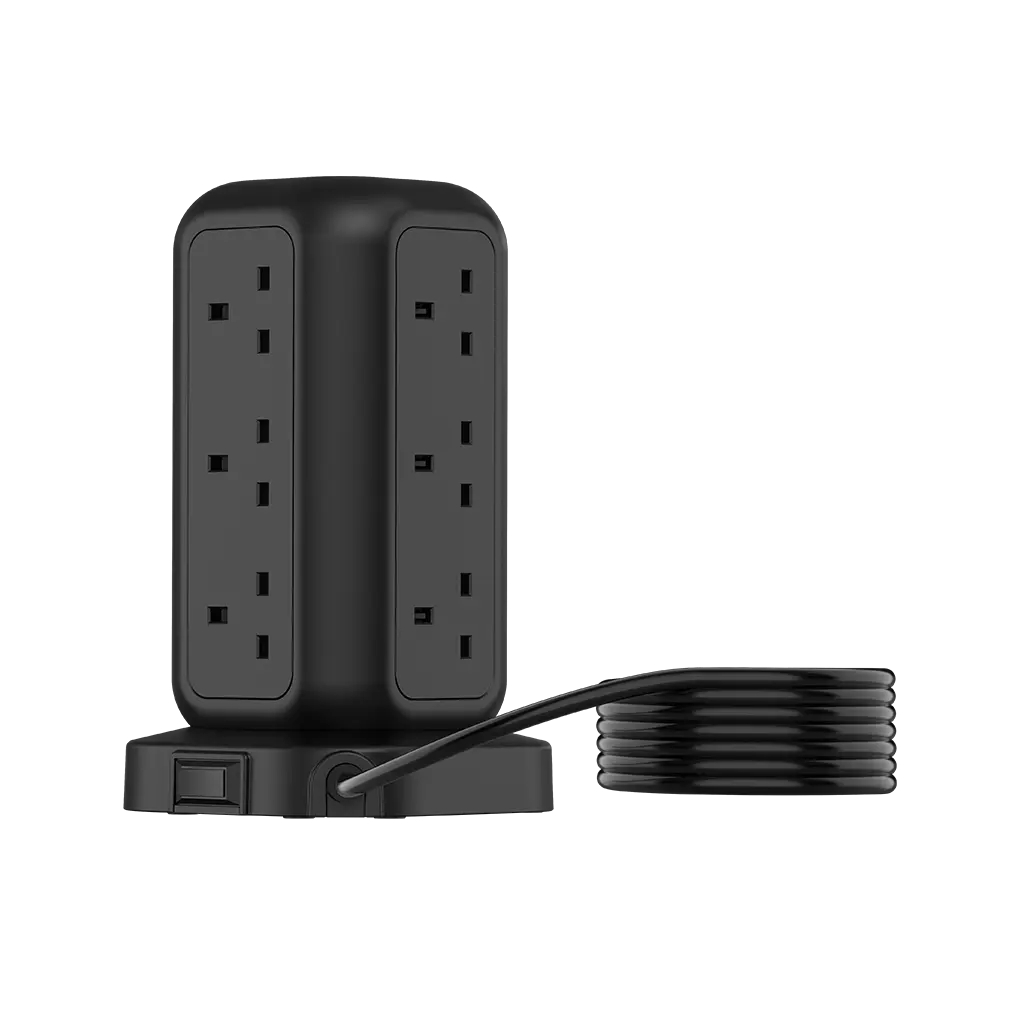 Goaltage EXT01 PowerStrip Tower 3250W GaN Extension with Safety Protection and Wireless Fast-Charge Functionality Goaltage EXT01 PowerStrip Tower 3250W GaN Extension with Safety Protection and Wireless Fast-Charge Functionality