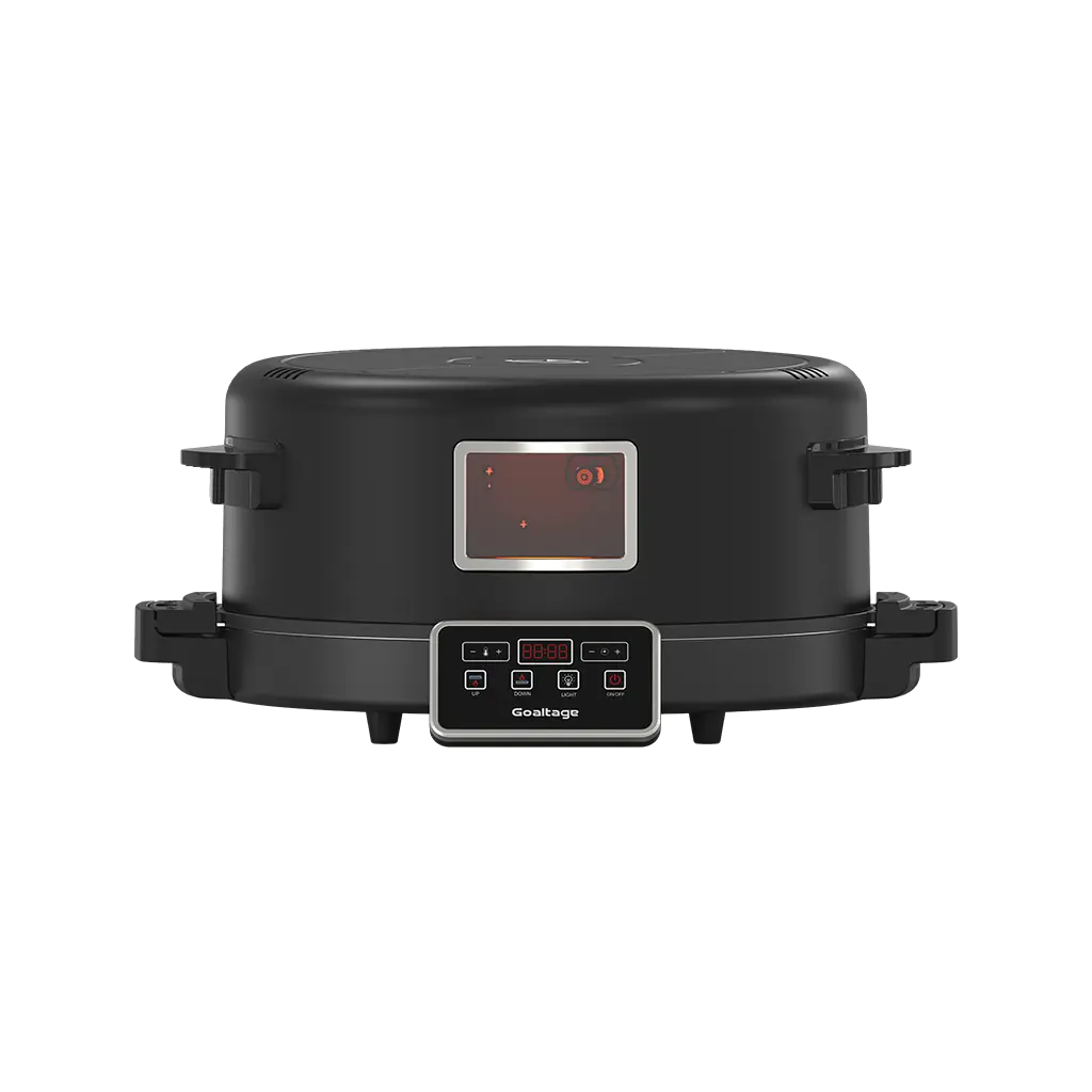 Goaltage OVN01 BakeMaster Electric Pizza Oven with LED Touch Control, Timer and Adjustable Heat, Non-Stick Surface, Soft Closing Mechanism, On-Off Switch and Multi-Purpose Functionality Goaltage OVN01 BakeMaster Electric Pizza Oven with LED Touch Control, Timer and Adjustable Heat, Non-Stick Surface, Soft Closing Mechanism, On-Off Switch and Multi-Purpose Functionality