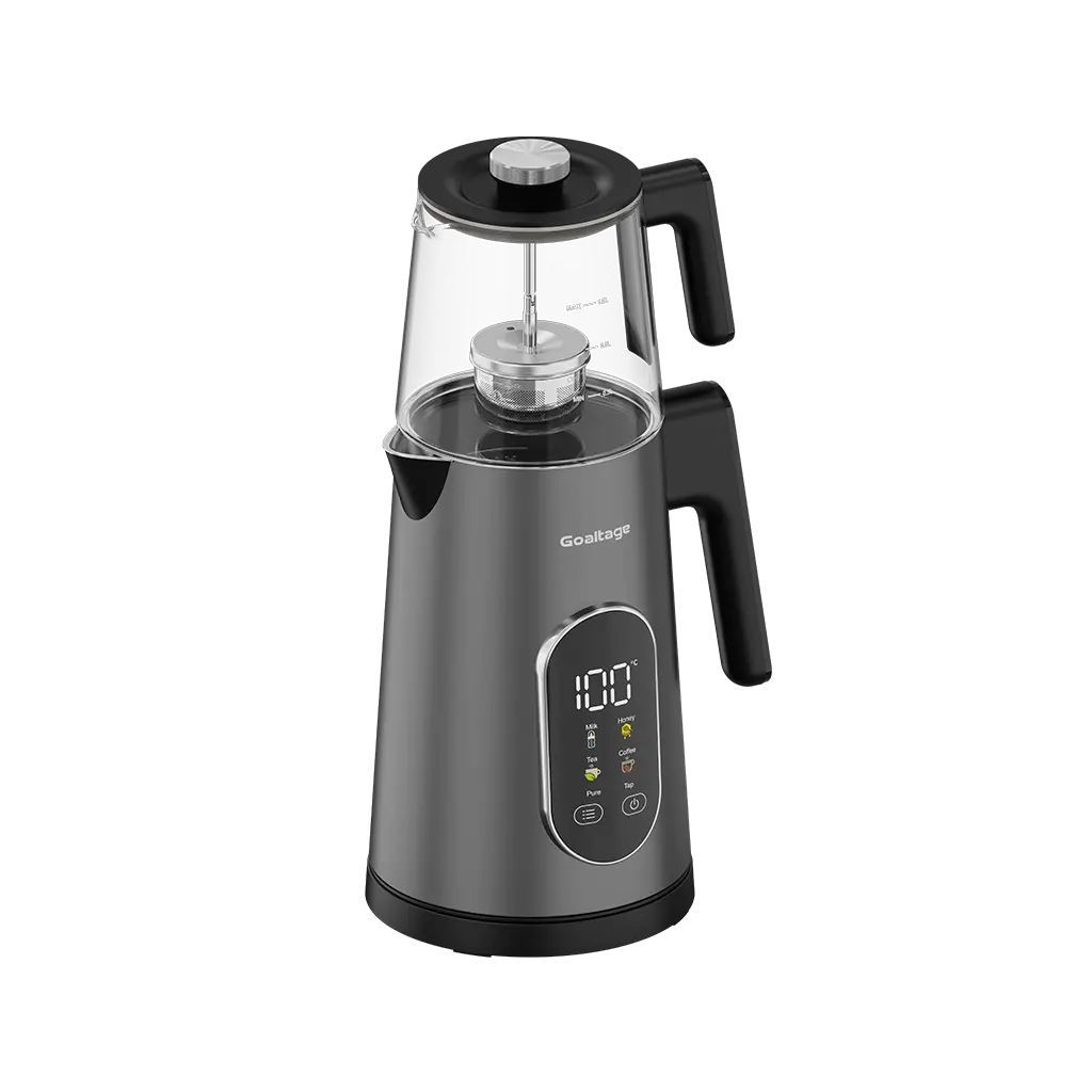 Goaltage TM01 BrewMaster Tea Maker with Temperature Presets, Smart Touch Display, Glass Pot, Stylish Design and Rapid Boiling Functionality Goaltage TM01 BrewMaster Tea Maker with Temperature Presets, Smart Touch Display, Glass Pot, Stylish Design and Rapid Boiling Functionality