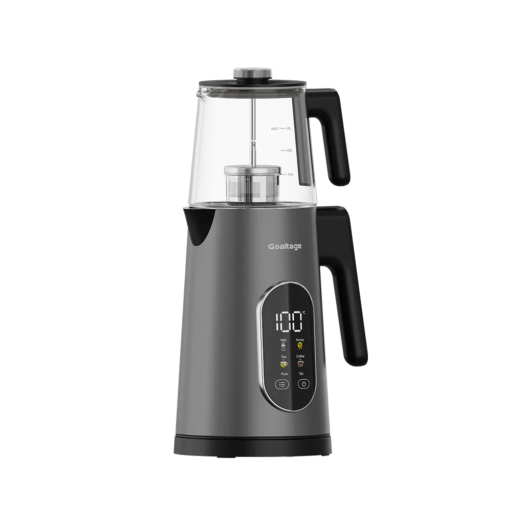 Goaltage TM01 BrewMaster Tea Maker with Temperature Presets, Smart Touch Display, Glass Pot, Stylish Design and Rapid Boiling Functionality Goaltage TM01 BrewMaster Tea Maker with Temperature Presets, Smart Touch Display, Glass Pot, Stylish Design and Rapid Boiling Functionality