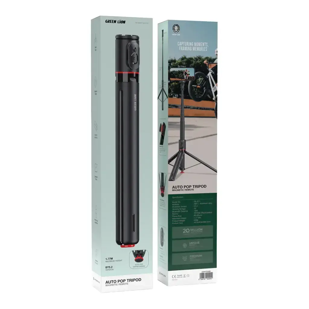 Green Lion Auto Pop Tripod Magnetic Remote - Black Green Lion Auto Pop Tripod Magnetic Remote - Black