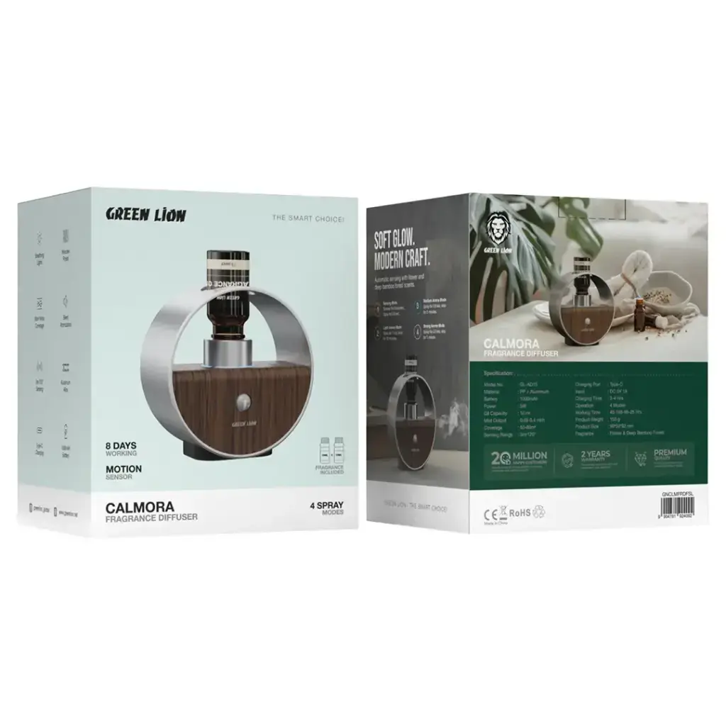 Green Lion Calmora Fragrance Diffuser - Silver Green Lion Calmora Fragrance Diffuser - Silver