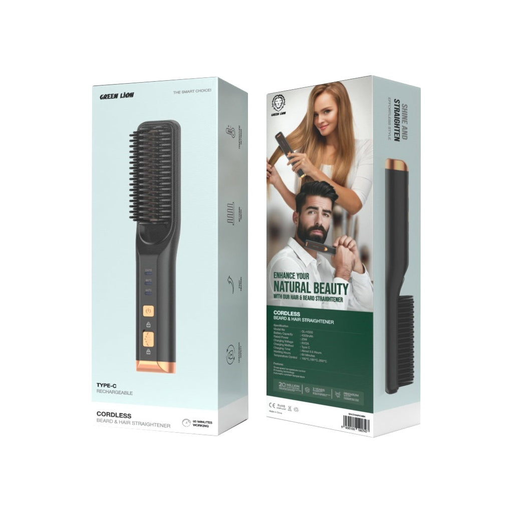 Green Lion Cordless Beard and Hair Straightener