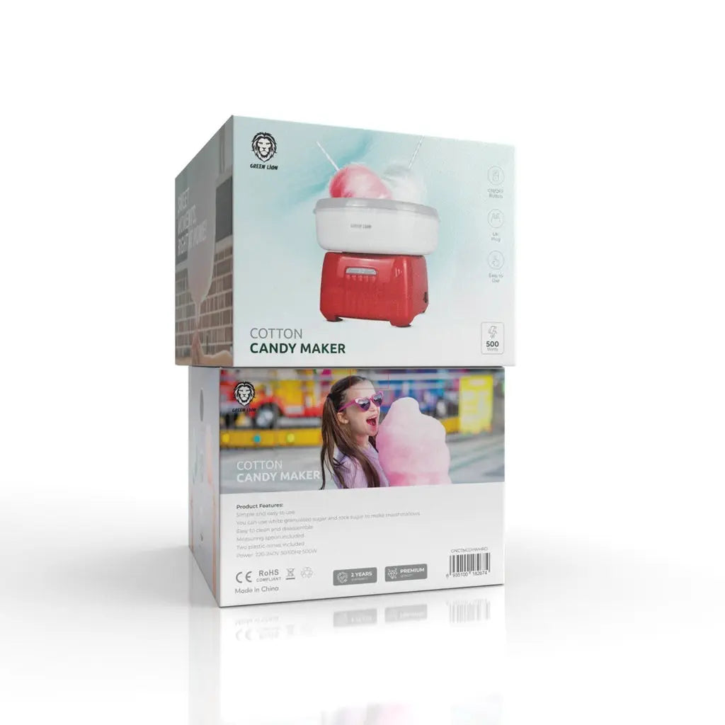 Green Lion Cotton Candy Maker 500W - White Red Green Lion Cotton Candy Maker 500W - White Red