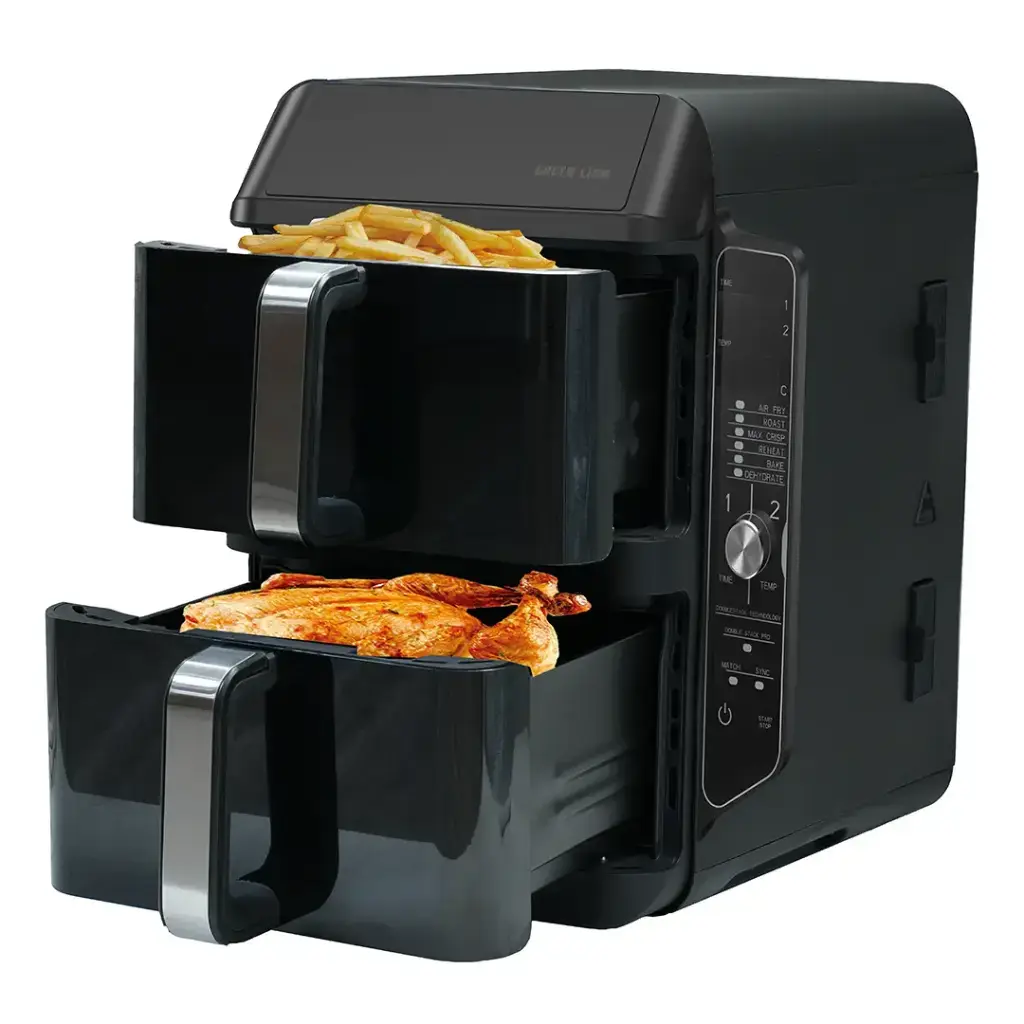 Green Lion Double-Decker Pro Digital Air Fryer 10.2L - Black Green Lion Double-Decker Pro Digital Air Fryer 10.2L - Black