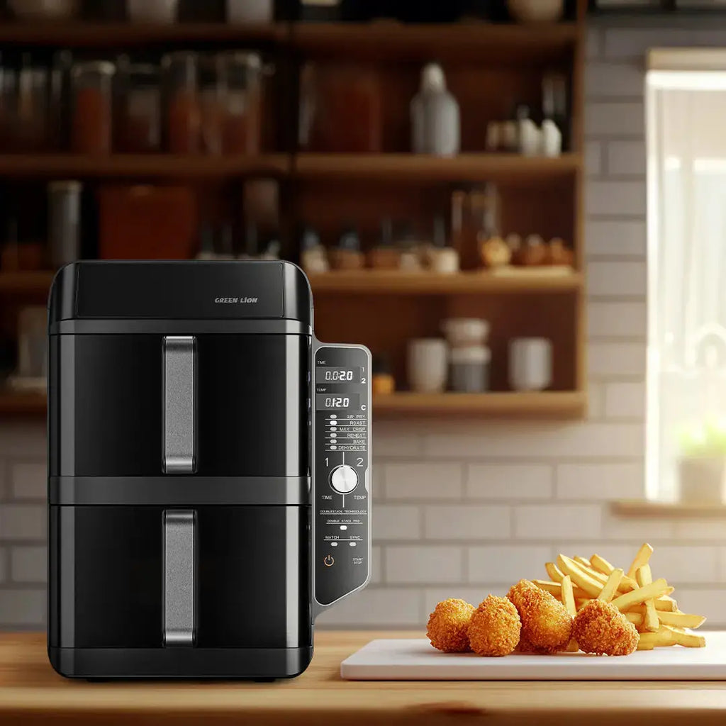 Green Lion Double-Decker Pro Digital Air Fryer 10.2L - Black Green Lion Double-Decker Pro Digital Air Fryer 10.2L - Black