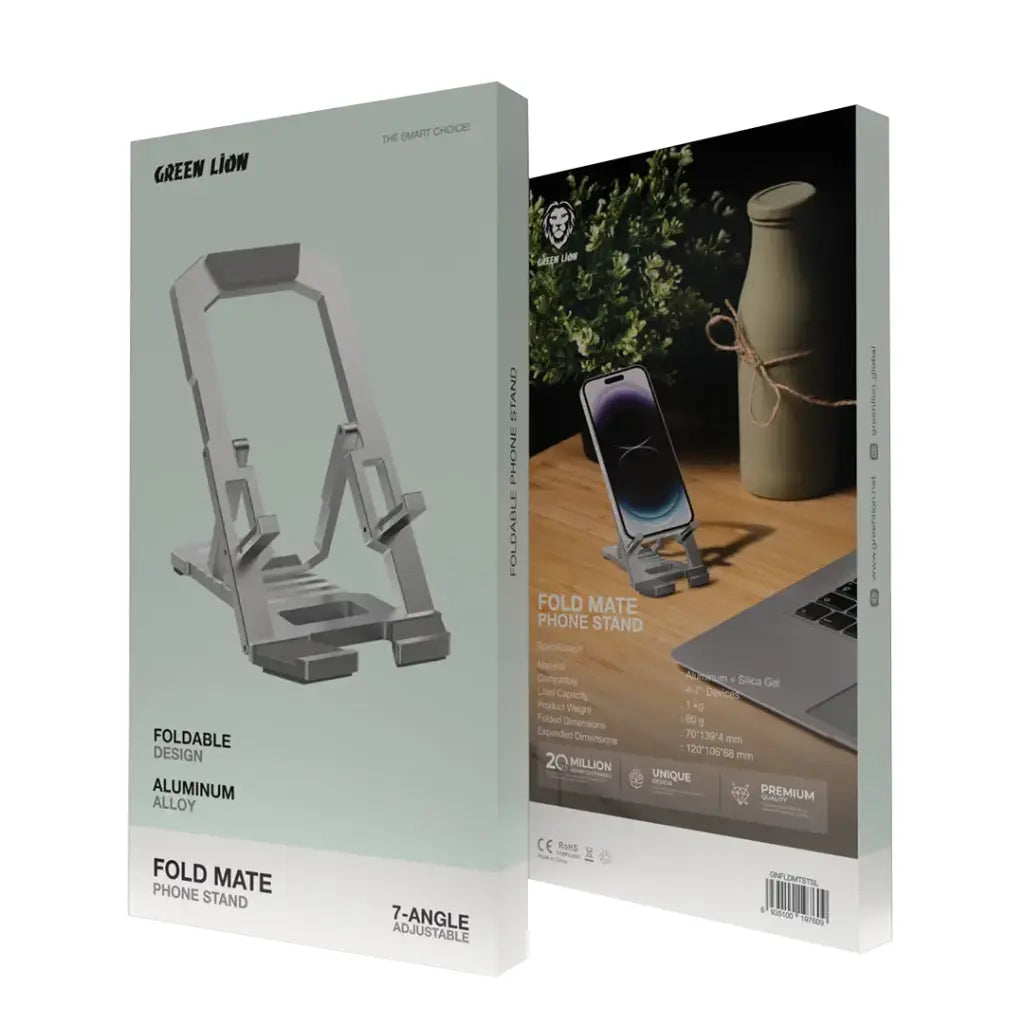 Green Lion Fold Mate Phone Stand - Gray