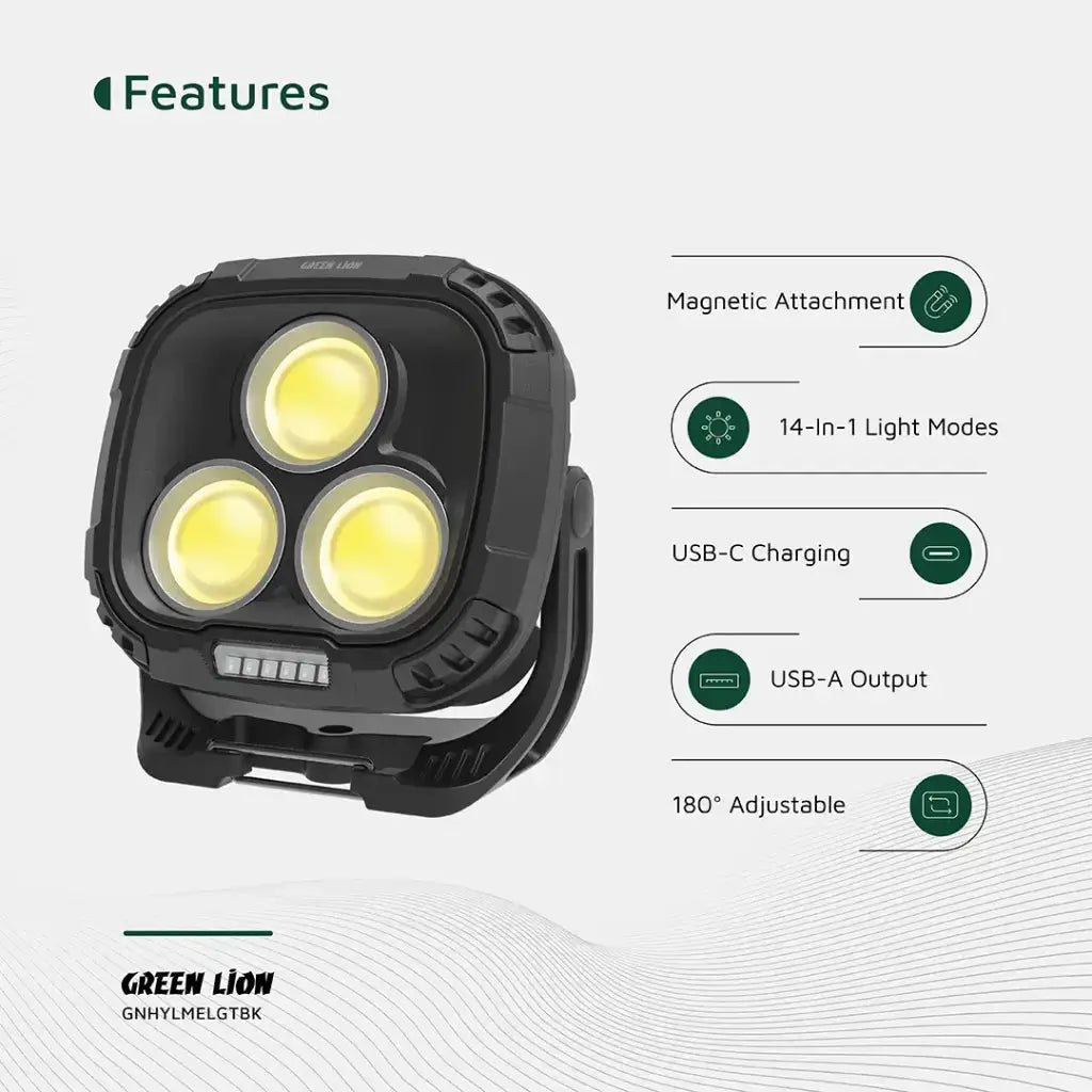 Green Lion Hyper Lume Working Light 1000lm - Black Green Lion Hyper Lume Working Light 1000lm - Black