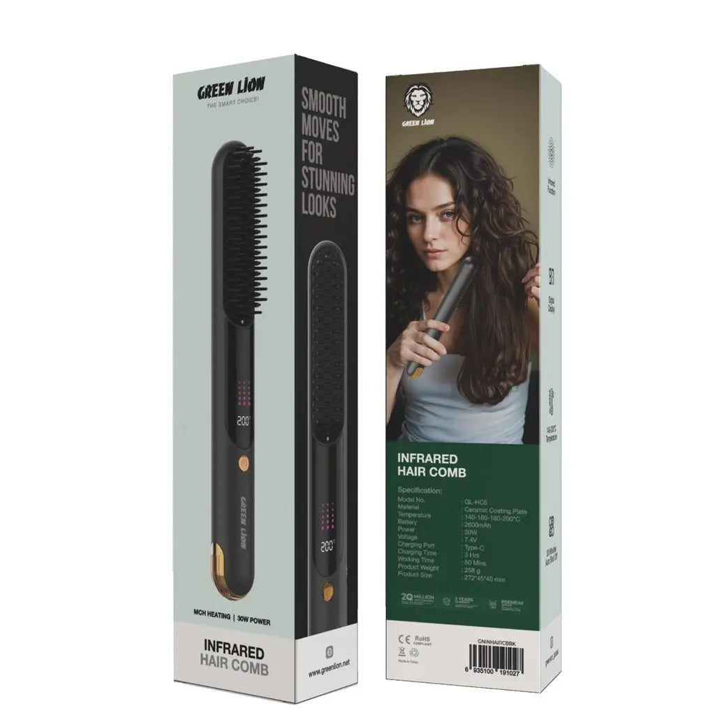 Green Lion Infrared Hair Comb - Black Green Lion Infrared Hair Comb - Black