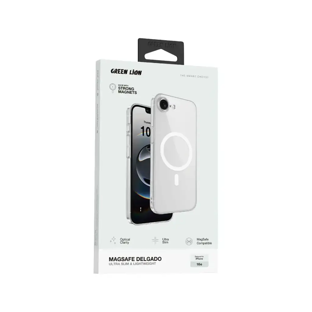 Green Lion MagSafe Delgado PC Case for iPhone 16e - Clear Green Lion MagSafe Delgado PC Case for iPhone 16e - Clear