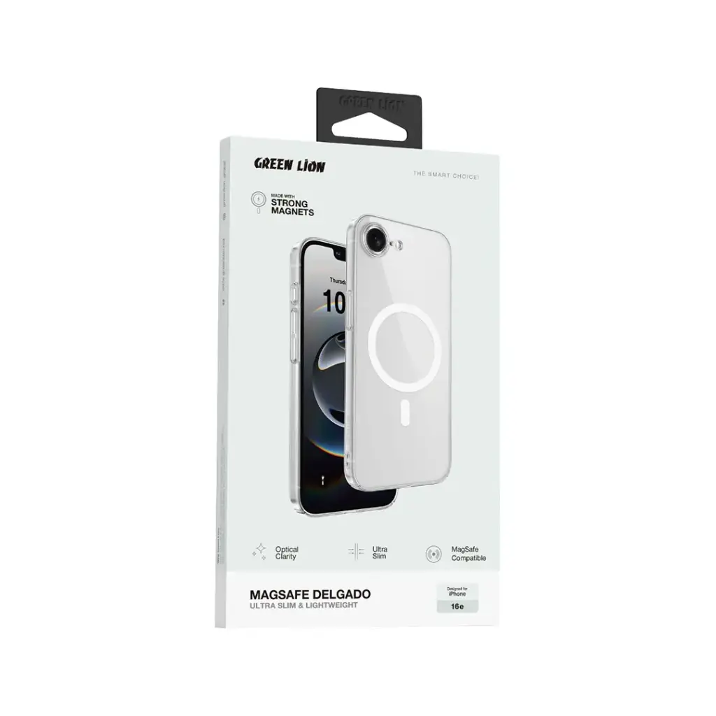 Green Lion MagSafe Delgado PC Case for iPhone 16e - Clear
