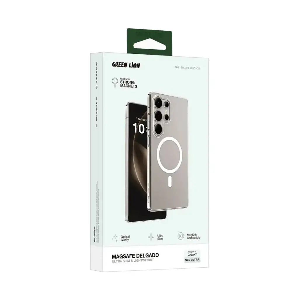 Green Lion Magsafe Delgado Case S25 Ultra - Clear Green Lion Magsafe Delgado Case S25 Ultra - Clear