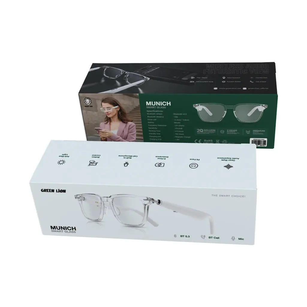 Green Lion Munich Smart Glasses - White Green Lion Munich Smart Glasses - White