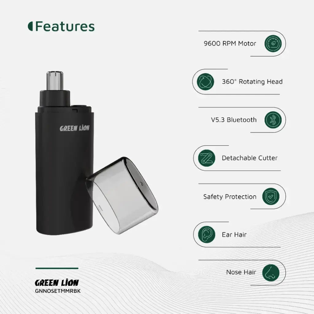 Green Lion Nose Pro Nose and Ear Trimmer - Black Green Lion Nose Pro Nose and Ear Trimmer - Black