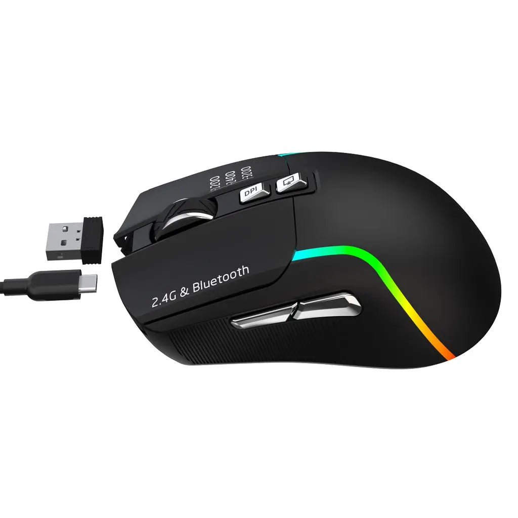 Green Lion Rechargeable Gaming Mouse - Black Green Lion Rechargeable Gaming Mouse - Black