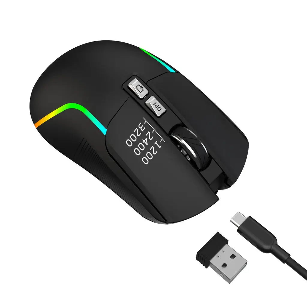 Green Lion Rechargeable Gaming Mouse - Black Green Lion Rechargeable Gaming Mouse - Black