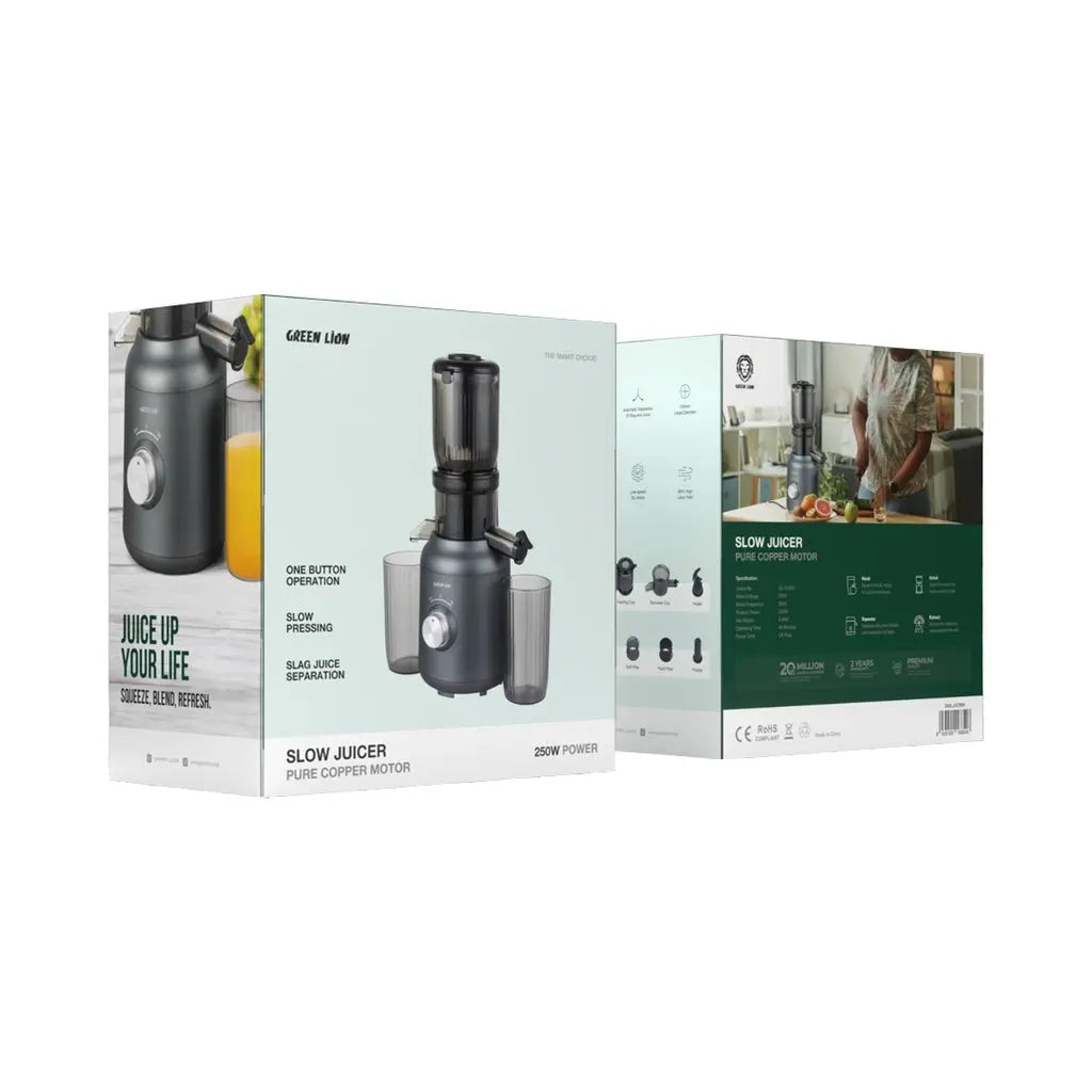 Green Lion Slow Juicer Pure Copper Motor - Black Green Lion Slow Juicer Pure Copper Motor - Black
