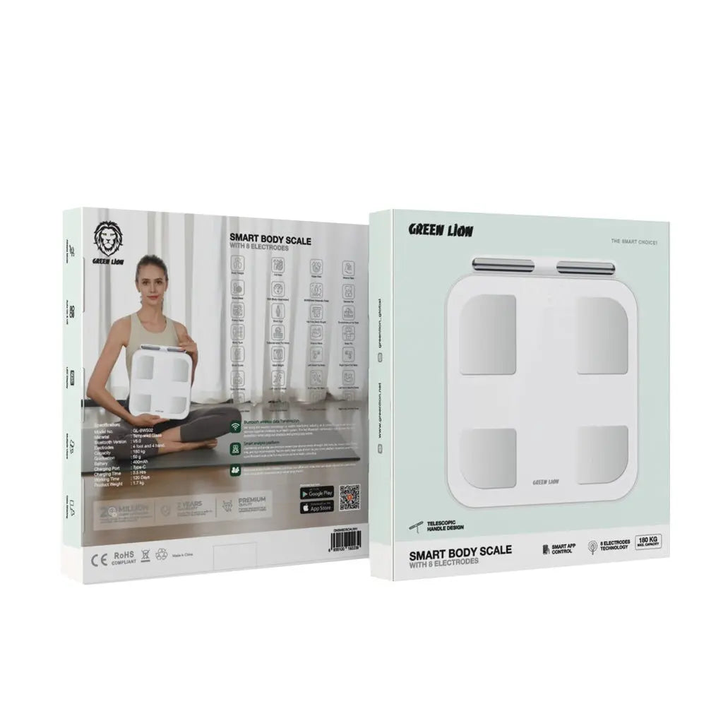 Green Lion Smart Body Scale with 8 Electrodes - White Green Lion Smart Body Scale with 8 Electrodes - White