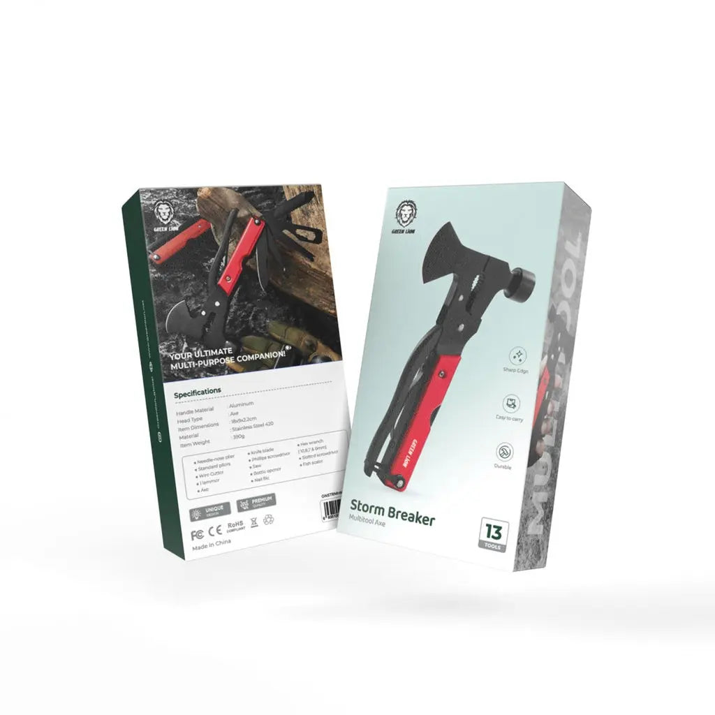 Green Lion Storm Breaker Multi Axe Hammer - Red Green Lion Storm Breaker Multi Axe Hammer - Red