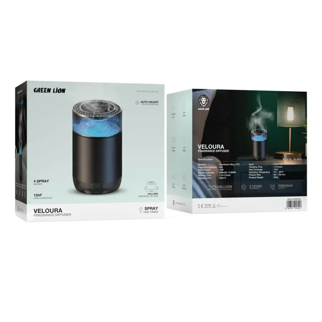 Green Lion Veloura Fragrance Diffuser - Black Green Lion Veloura Fragrance Diffuser - Black