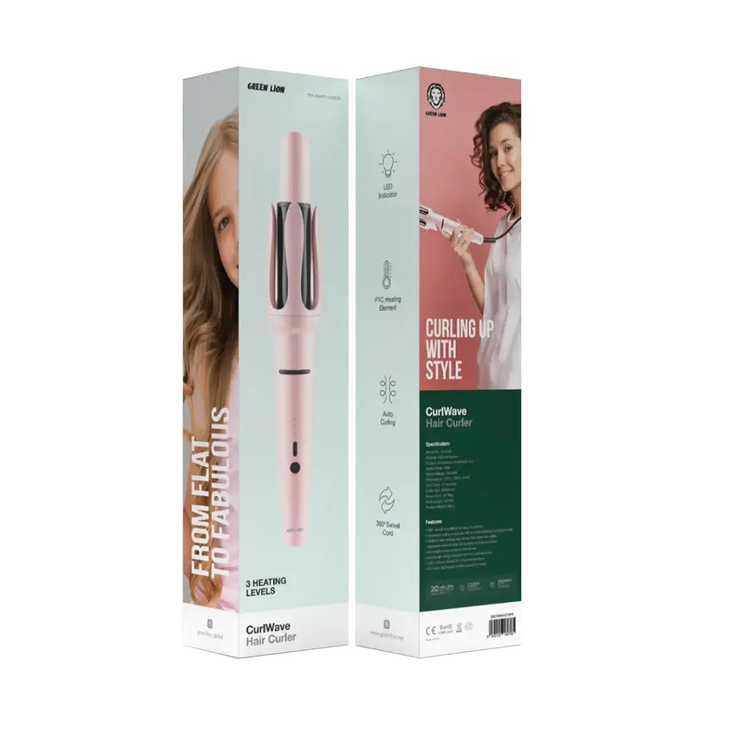 Green Loin Curlwave Hair Curler - Pink